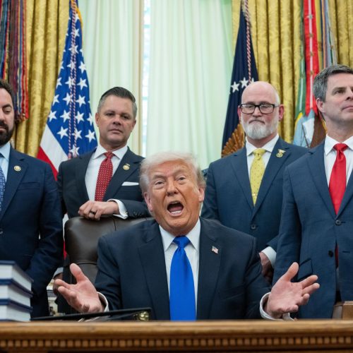 Trump deu declarações polêmicas em evento nesta sexta-feira, 17 - Aaron Schwartz/EFE