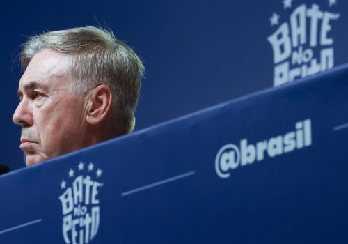 Ancelotti completou em maio um ano no comando da seleção brasileira – Antônio Lacerda/EFE