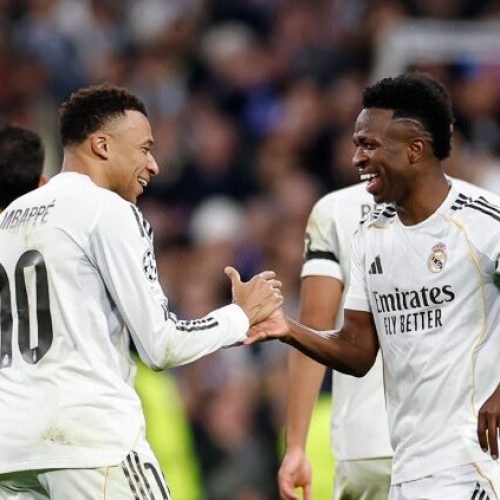 Mbappé e Vinicius Júnior viveram noite de gala na Champions – Divulgação / Real Madrid