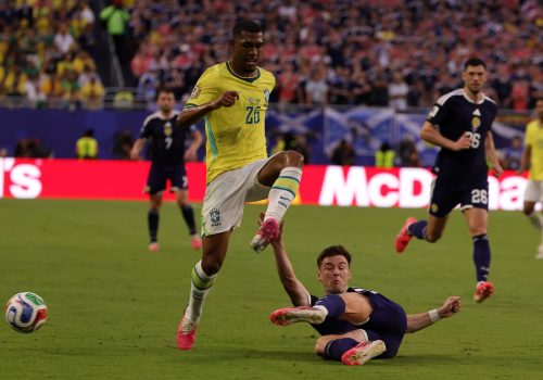 Rayan em jogo entre Brasil e Escócia, pela Copa do Mundo – EFE/EPA/CRISTOBAL HERRERA-ULASHKEVICH