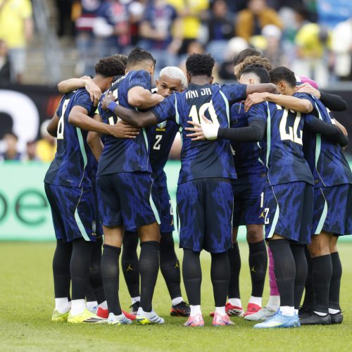 O time estreou o uniforme 2, nas cores azul e preto – Rafael Ribeiro / CBF