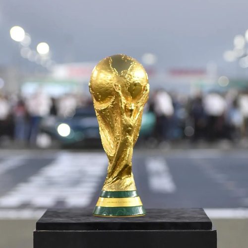 A cobiçada taça da Copa do Mundo – Noushad Thekkayil/EFE