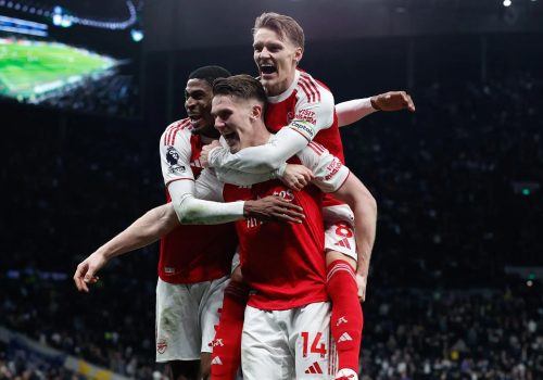 Viktor Gyokeres marcou pelo Arsenal no clássico contra o Tottenham – EFE/EPA/DAVID CLIFF EDITO...