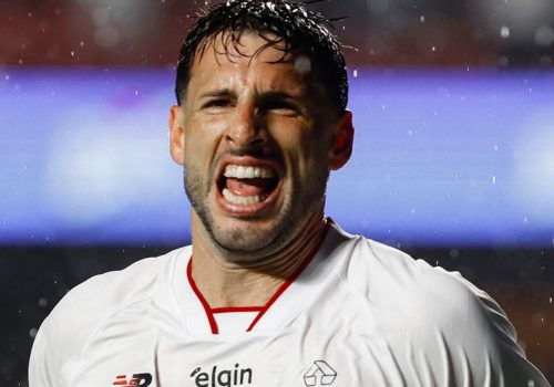 Tocaram nele! Calleri marcou duas vezes pelo São Paulo (Reprodução/X/SaoPauloFC)