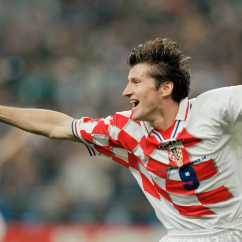 Davor Šuker, em ação pela Croácia na Copa de 1998