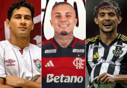 Paulo Henrique Ganso, Everton Cebolinha e Gustavo Scarpa (Reprodução/X/phganso/Flamengo e Insta...