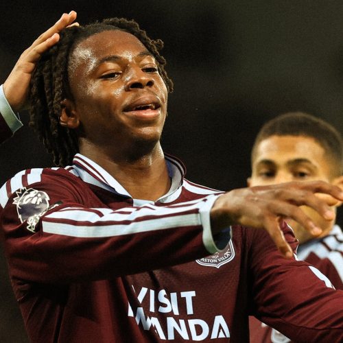 Johan Manzambi marcou o gol da vitória do Aston Villa (Reprodução/X/AstonVilla)