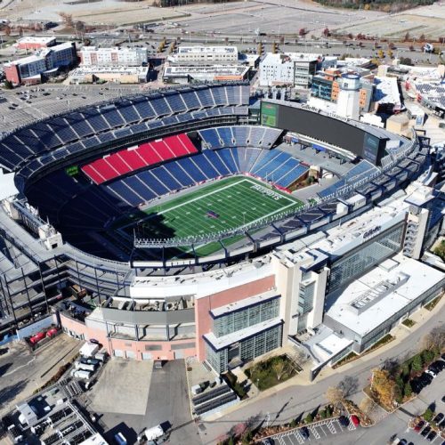 O Gillette Stadium, casa do New England Patriots na NFL Kirby Lee/Getty Images