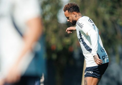 Neymar durante treino do Santos (Reprodução/Instagram/santosfc)