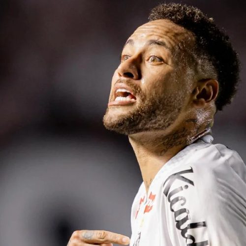 Neymar comemora gol pelo Santos – Santos FC/Divulgação