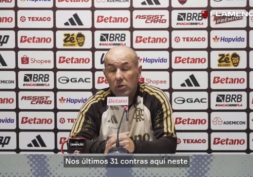 Confira um trecho da entrevista coletiva de Leonardo Jardim após o empate por 1 a 1 entre Flamen...